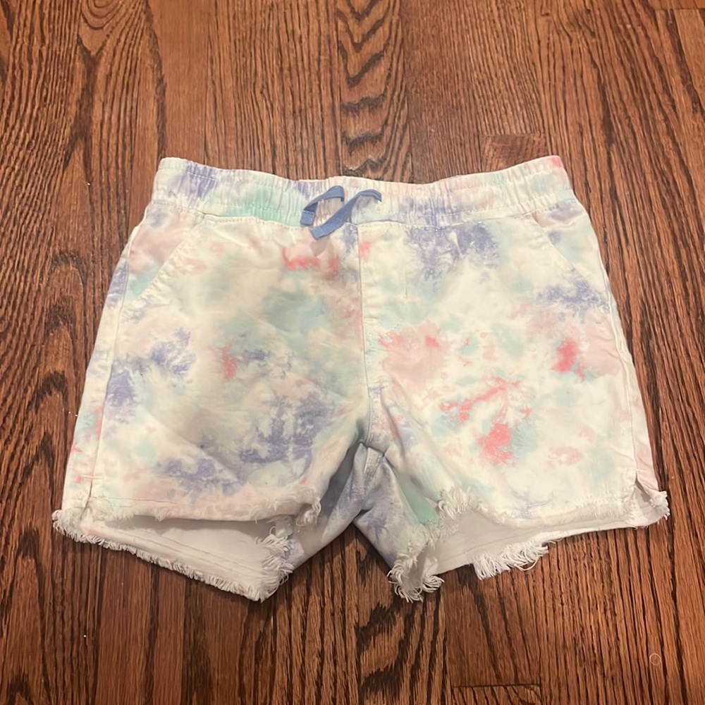 Tye dye jean shorts